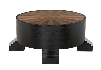 Noir Tambour Coffee Table in Hand Rubbed Black GTAB1114HBV