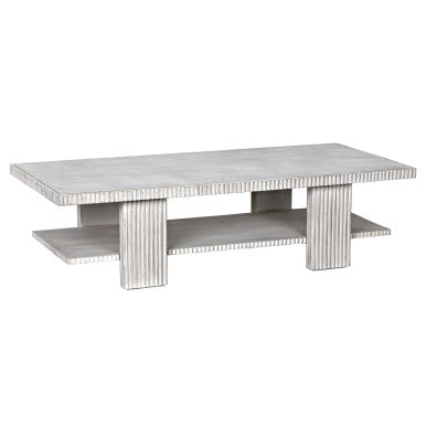 Noir Humphrey Coffee Table in White Wash GTAB1125WH