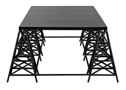 Noir Brixton Coffee Table in Matte Black GTAB1128MTB