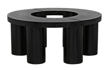 Noir Pluto Coffee Table in Hand Rubbed Black GTAB1130HB