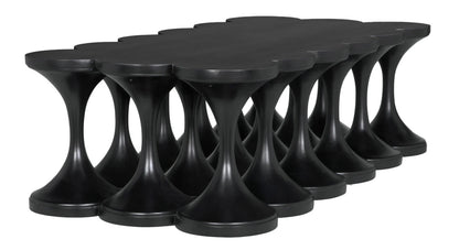 Noir Jericho Coffee Table in Hand Rubbed Black GTAB1137HB