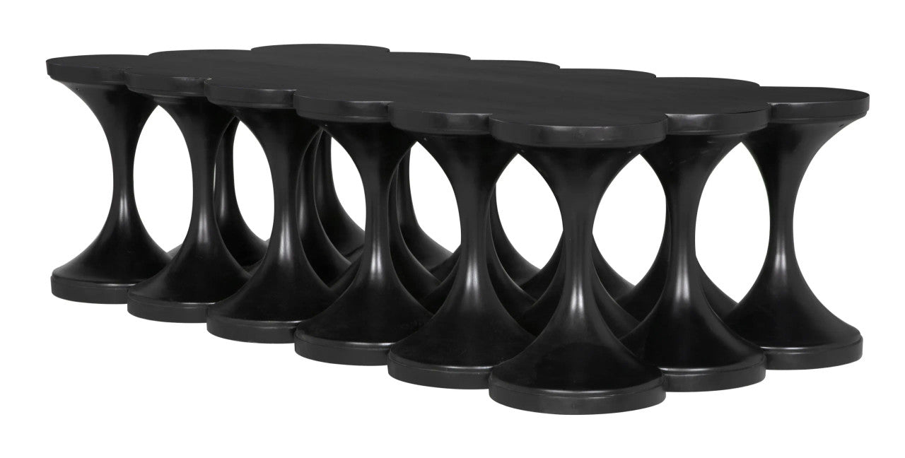 Noir Jericho Coffee Table in Hand Rubbed Black GTAB1137HB