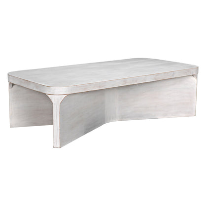 Noir Nova Coffee Table in White Wash GTAB1138WH