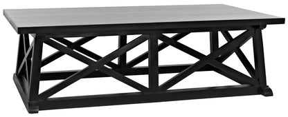 Noir Sutton Coffee Table,Hand Rubbed Black in Hand Rubbed Black GTAB121HB