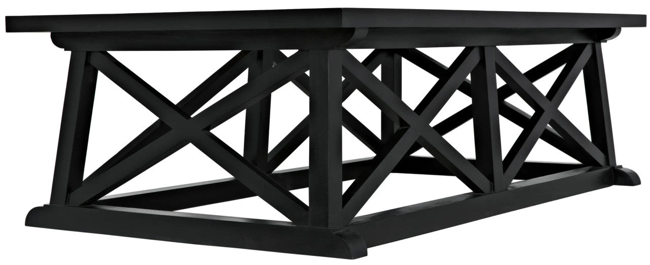 Noir Sutton Coffee Table,Hand Rubbed Black in Hand Rubbed Black GTAB121HB