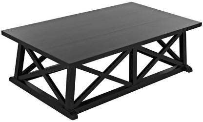 Noir Sutton Coffee Table,Hand Rubbed Black in Hand Rubbed Black GTAB121HB