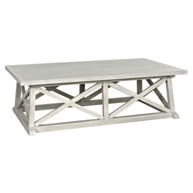 Noir Sutton Coffee Table in White Wash GTAB121WH