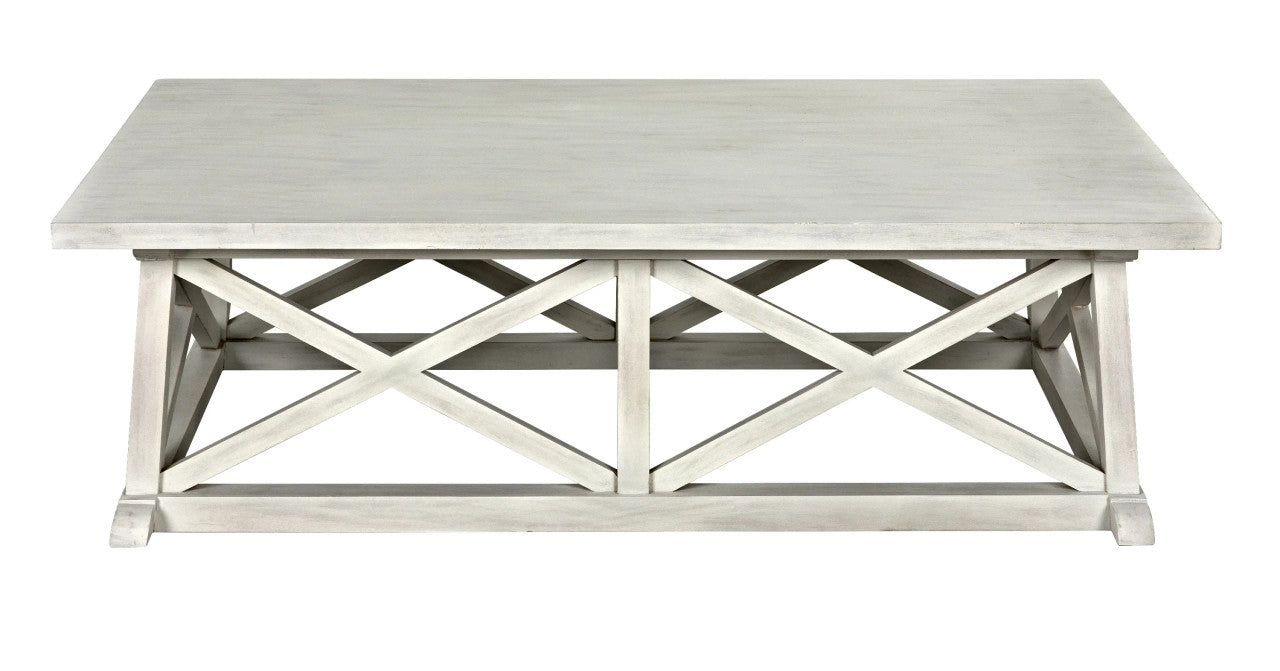 Noir Sutton Coffee Table in White Wash GTAB121WH