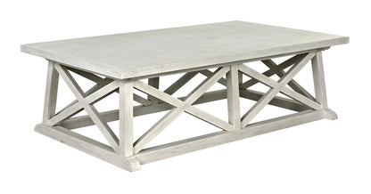 Noir Sutton Coffee Table in White Wash GTAB121WH