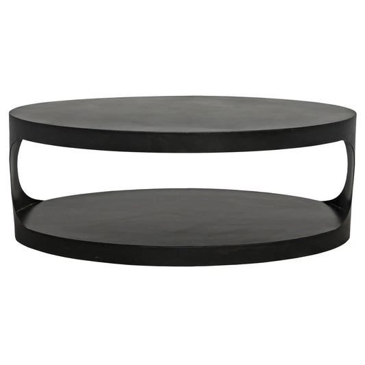 Noir Eclipse Oval Coffee Table in Matte Black GTAB132MTB