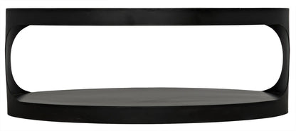 Noir Eclipse Oval Coffee Table in Matte Black GTAB132MTB