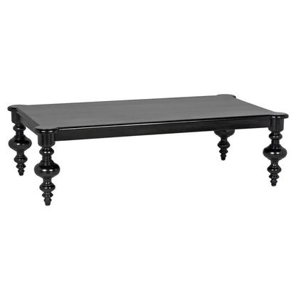 Noir Graff Coffee Table in Hand Rubbed Black GTAB138HB