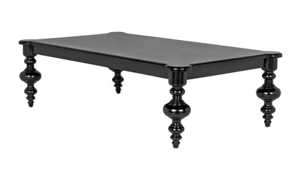 Noir Graff Coffee Table in Hand Rubbed Black GTAB138HB