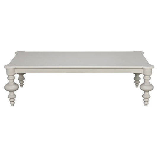 Noir Graff Coffee Table in Solid White GTAB138SW