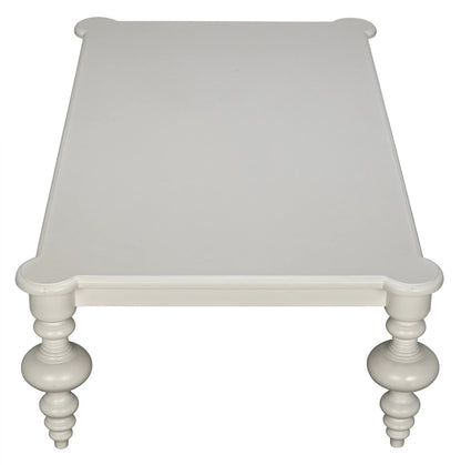 Noir Graff Coffee Table in Solid White GTAB138SW