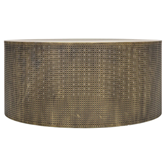 Noir Dixon Coffee Table in Aged Brass GTAB186AB