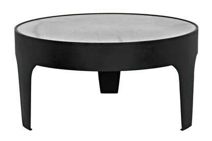 Noir Cylinder Round Coffee Table in Matte Black GTAB196MTB