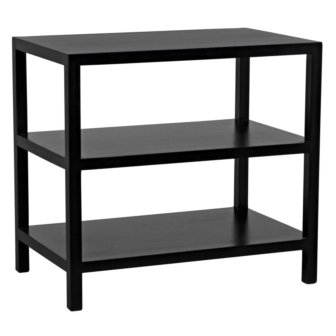 Noir 2 Shelf Side Table in Hand Rubbed Black GTAB235HB