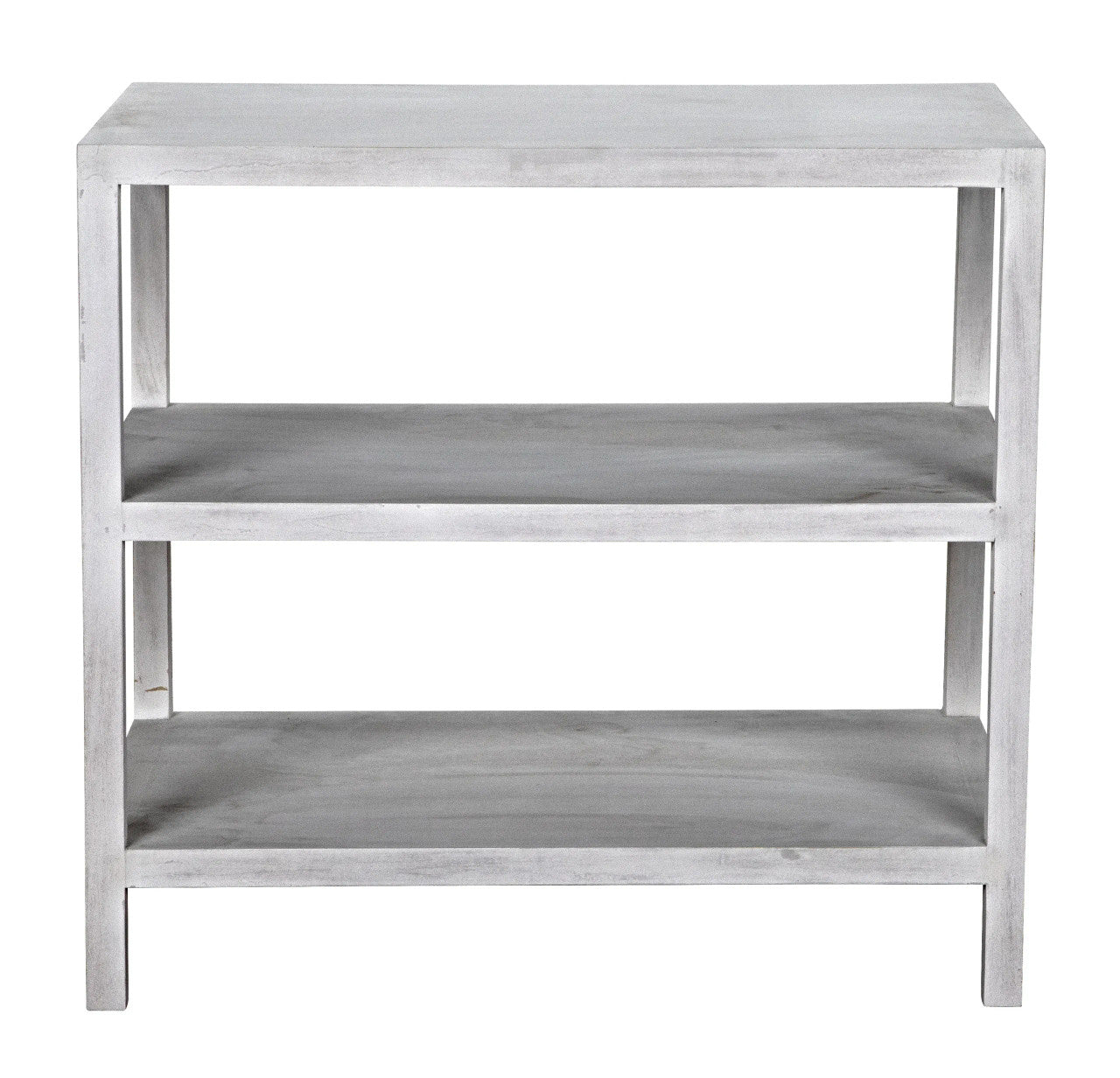 Noir 2 Shelf Side Table in White Wash GTAB235WH