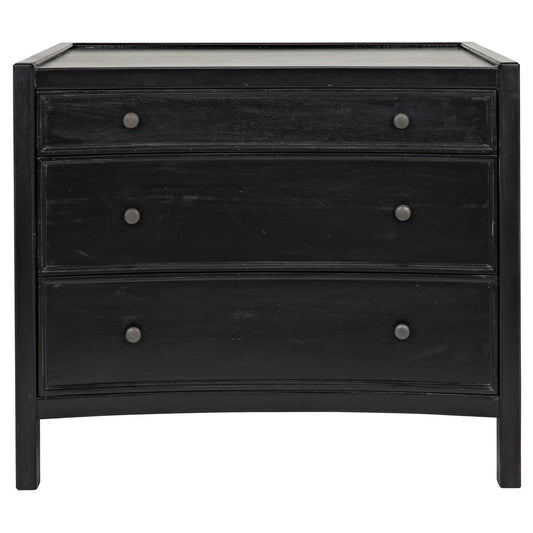 Noir Hampton Side Table in Hand Rubbed Black GTAB245HB