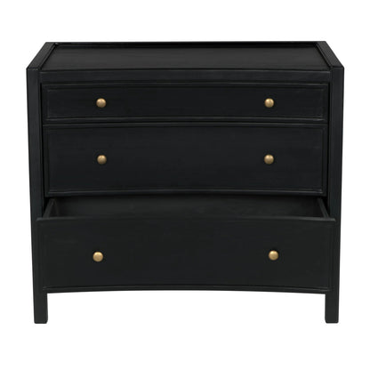 Noir Hampton Side Table in Hand Rubbed Black GTAB245HB