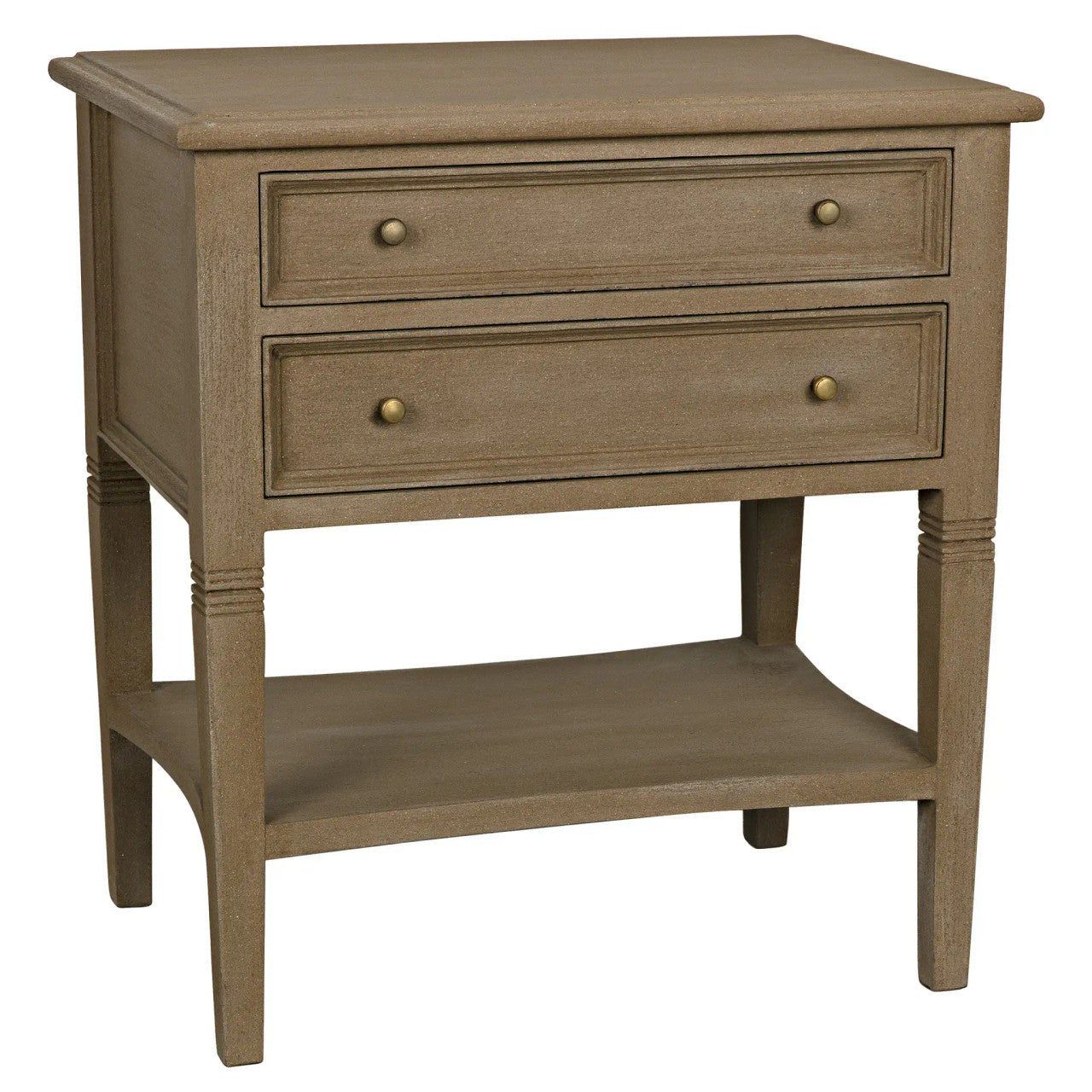 Noir Oxford 2-Drawer Side Table Weathered in Weathered GTAB246WEA