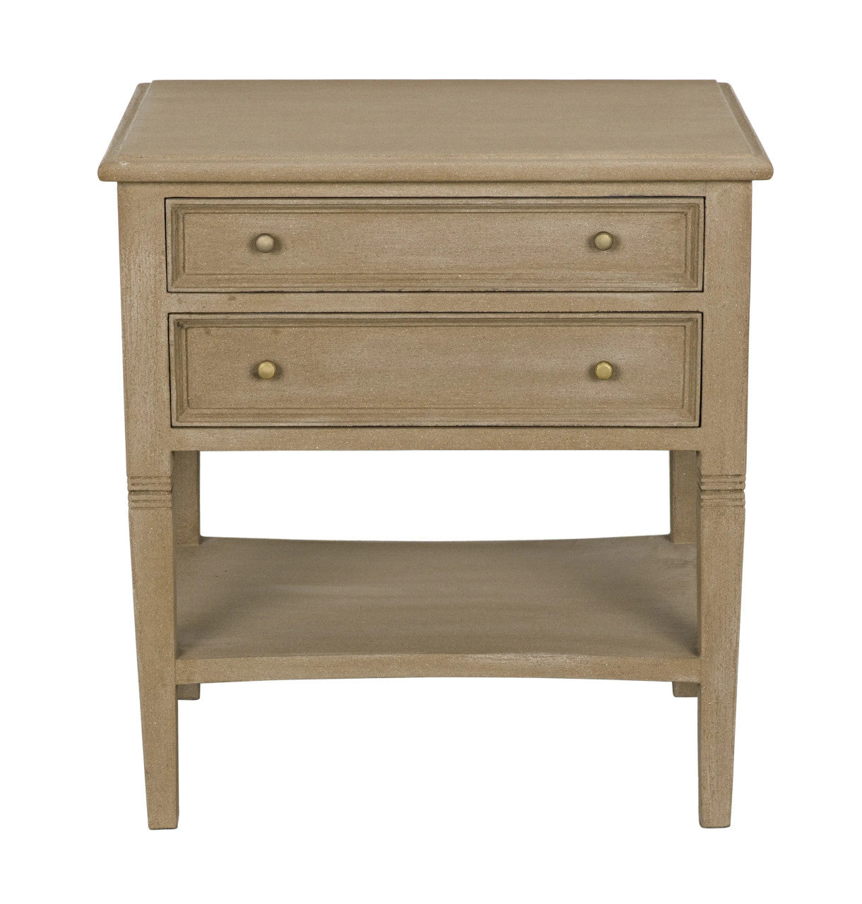 Noir Oxford 2-Drawer Side Table Weathered in Weathered GTAB246WEA