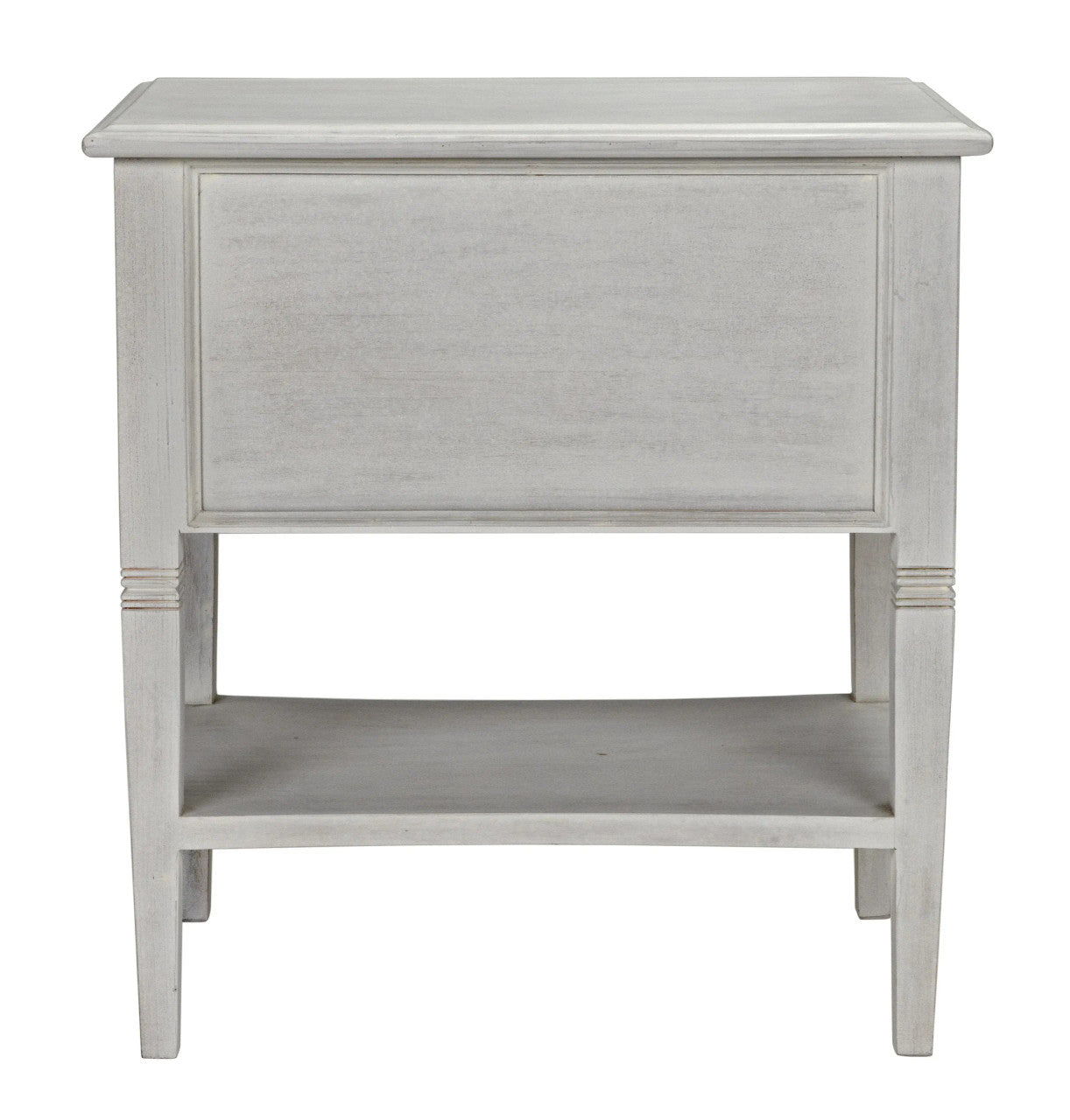 Noir Oxford 2-Drawer Side Table in White Wash GTAB246WH