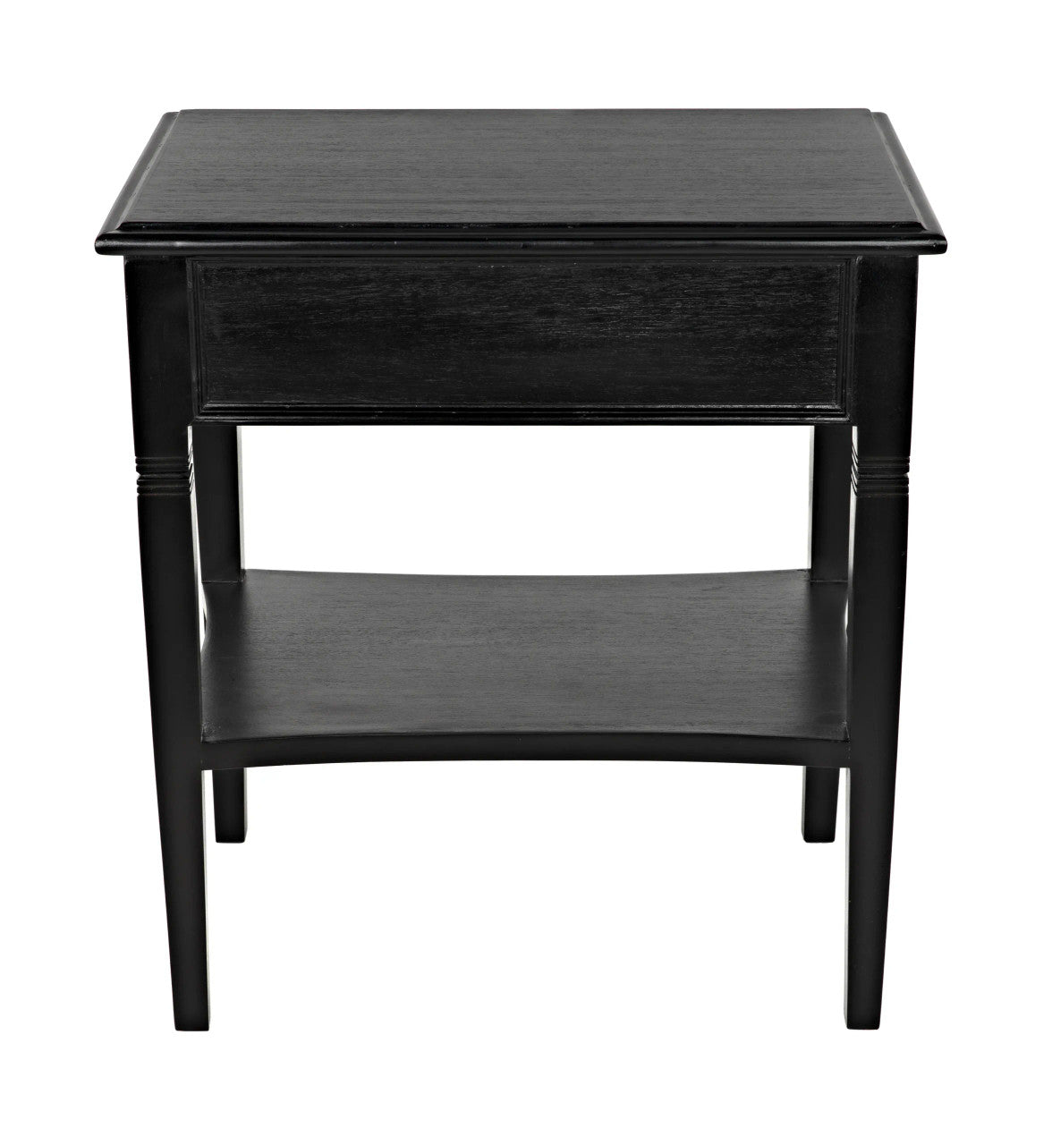 Noir Oxford 1-Drawer Side Table in Hand Rubbed Black GTAB247HB