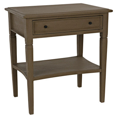 Noir Oxford 1-Drawer Side Table in Weathered GTAB247WEA