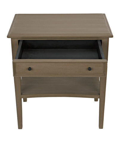 Noir Oxford 1-Drawer Side Table in Weathered GTAB247WEA