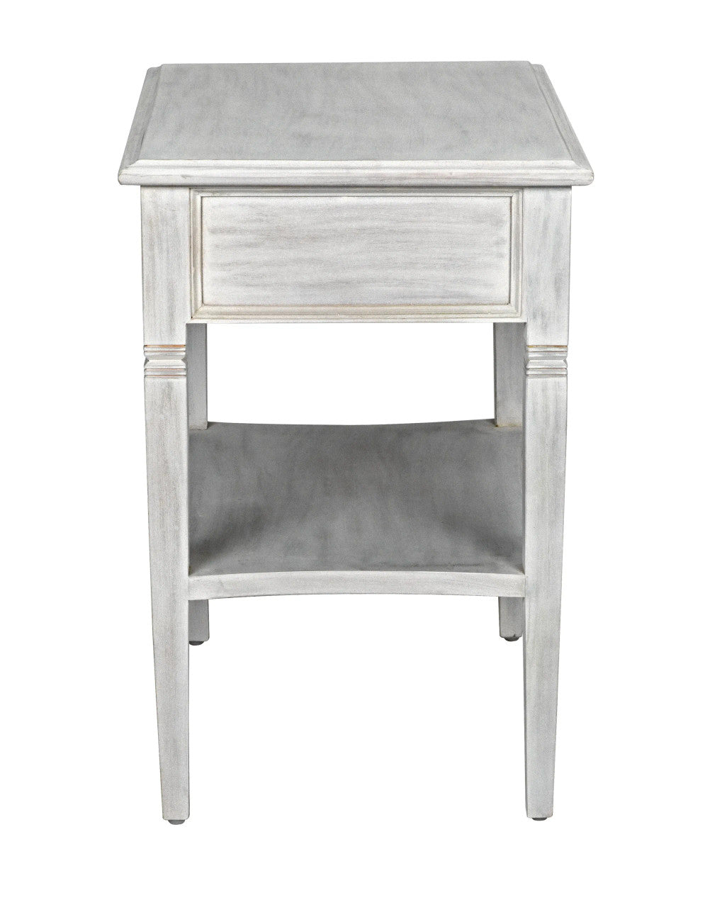 Noir Oxford 1-Drawer Side Table in White Wash GTAB247WH