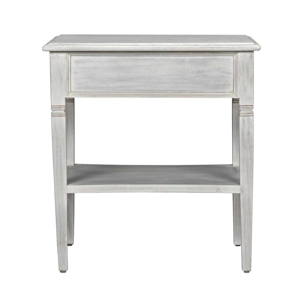 Noir Oxford 1-Drawer Side Table in White Wash GTAB247WH