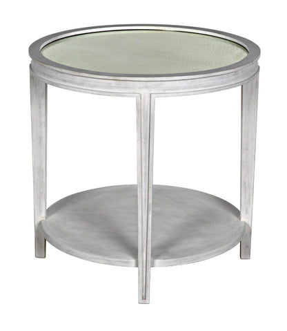 Noir Imperial Side Table in White Wash GTAB251WH