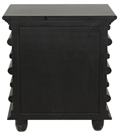 Noir Ascona Side Table in Hand Rubbed Black GTAB277HB