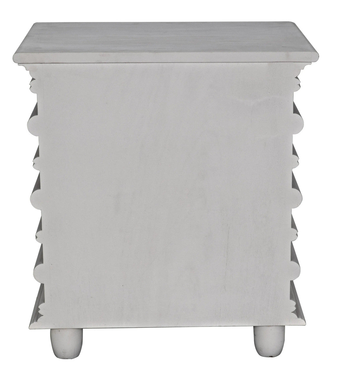 Noir Ascona Side Table in White Wash GTAB277WH