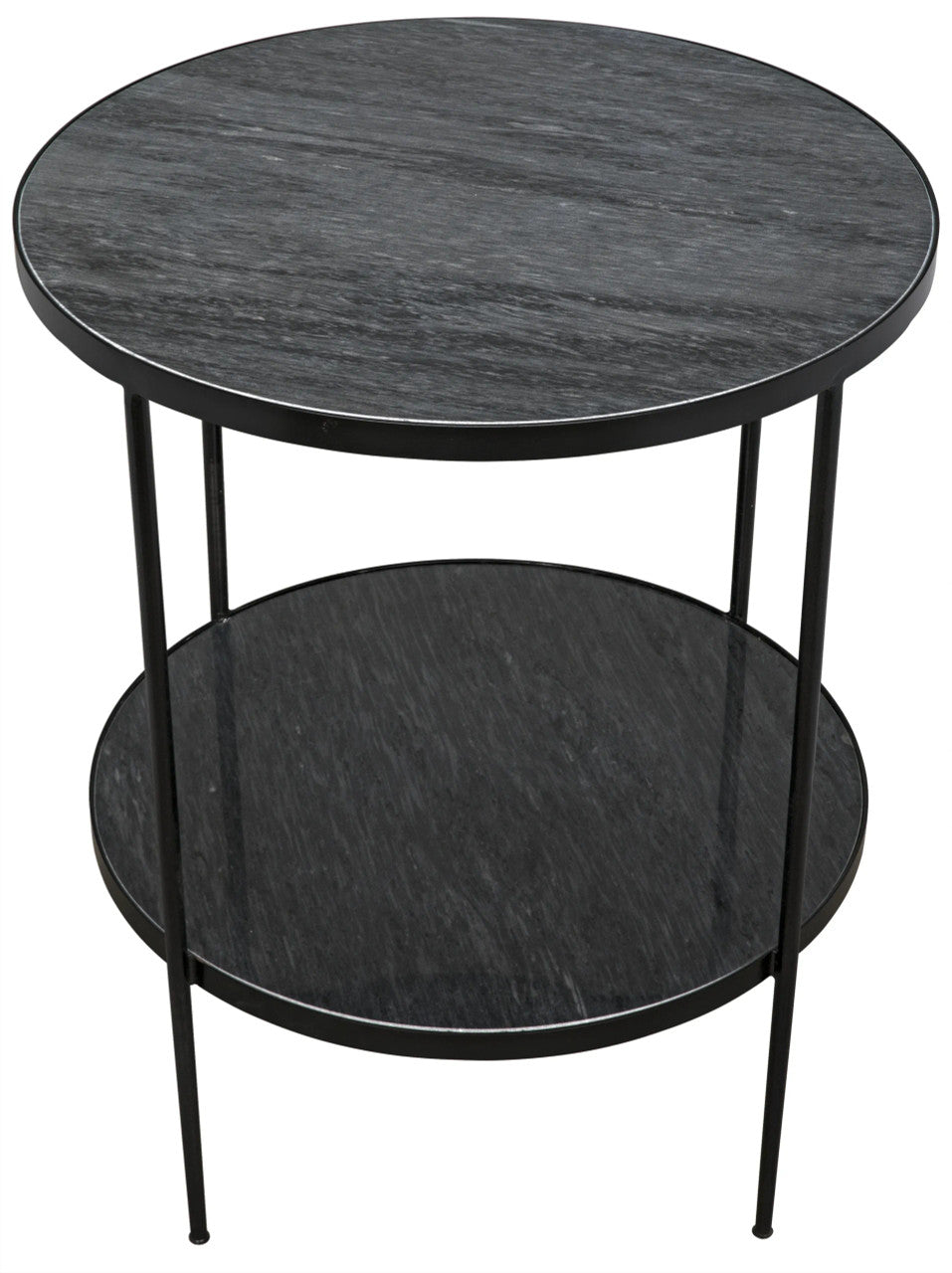 Noir Rivoli Side Table in Matte Black Base GTAB278-ML