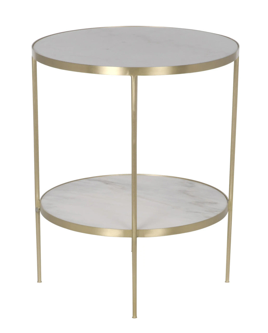 Noir Rivoli Side Table in Antique Brass GTAB278MB