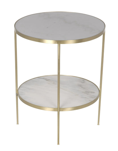 Noir Rivoli Side Table in Antique Brass GTAB278MB