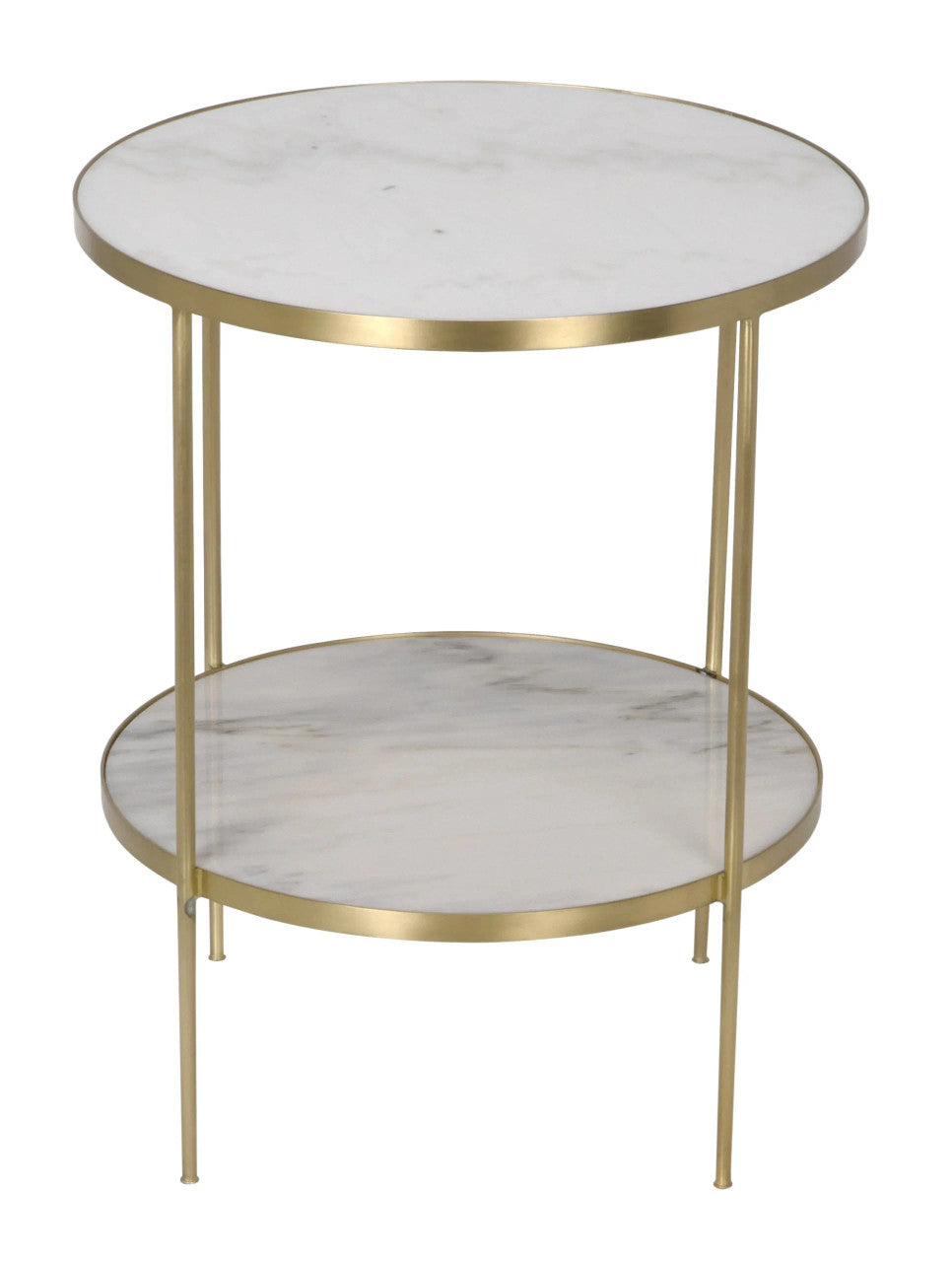 Noir Rivoli Side Table in Antique Brass GTAB278MB