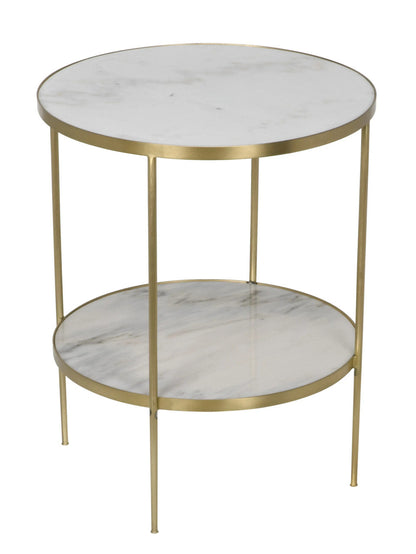 Noir Rivoli Side Table in Antique Brass GTAB278MB