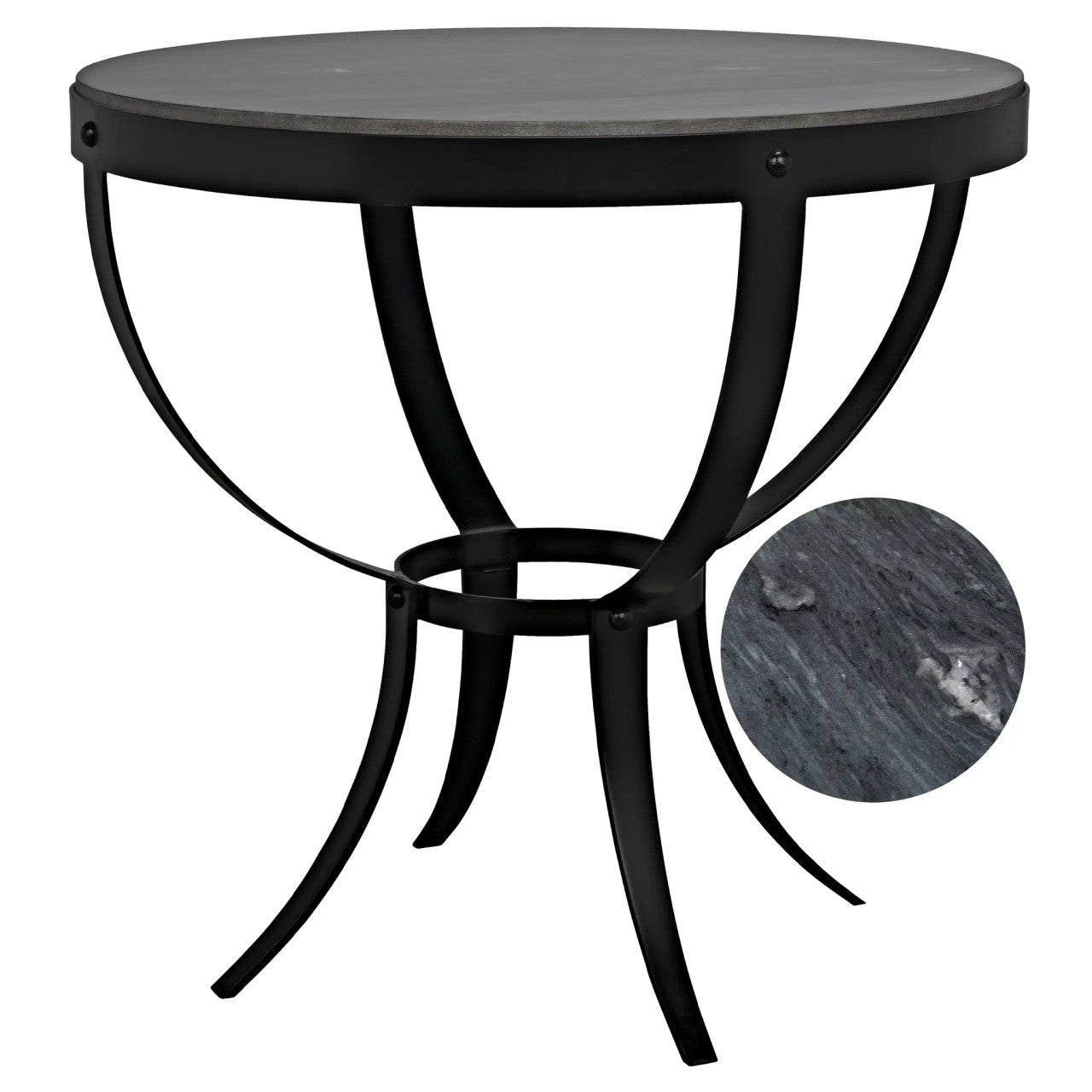 Noir Byron Side Table in Matte Black Base GTAB286-ML