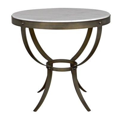 Noir Byron Side Table in Antique Brass GTAB286AB