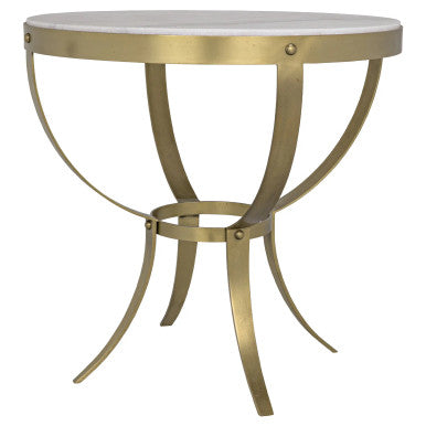 Noir Byron Side Table in Antique Brass GTAB286MB