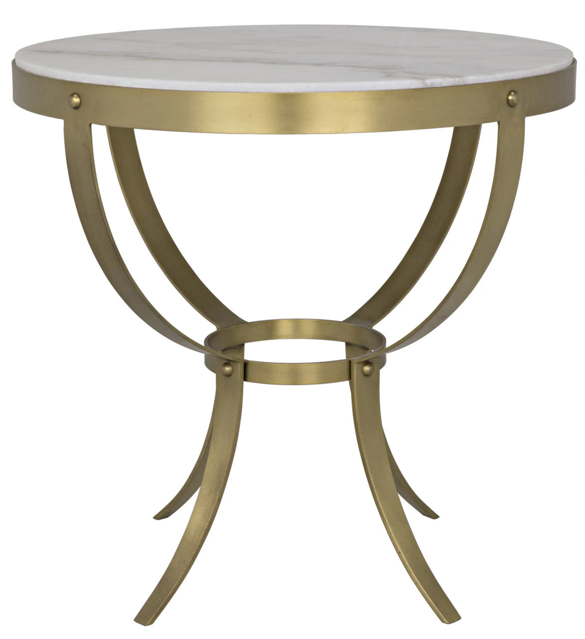 Noir Byron Side Table in Antique Brass GTAB286MB