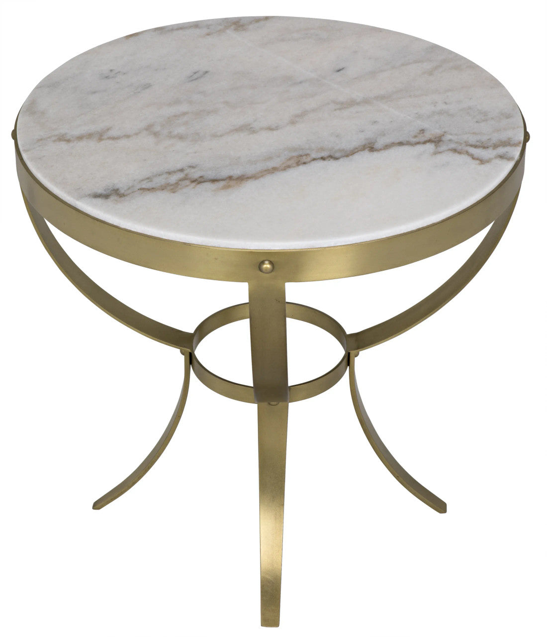 Noir Byron Side Table in Antique Brass GTAB286MB