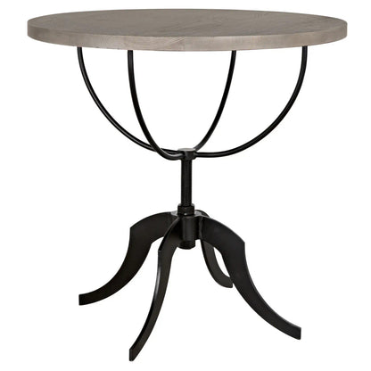 Noir Wine Table with Adjustable Base in Vintage Grey GTAB291VGR