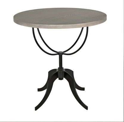 Noir Wine Table with Adjustable Base in Vintage Grey GTAB291VGR