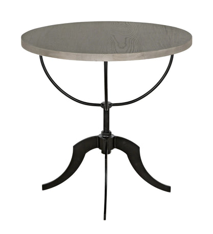 Noir Wine Table with Adjustable Base in Vintage Grey GTAB291VGR