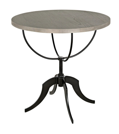 Noir Wine Table with Adjustable Base in Vintage Grey GTAB291VGR